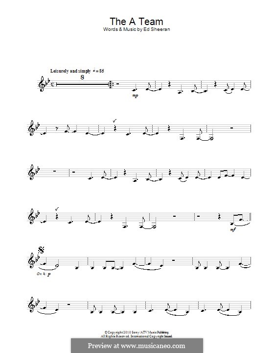 The a Team: para Saxofone Alto by Ed Sheeran