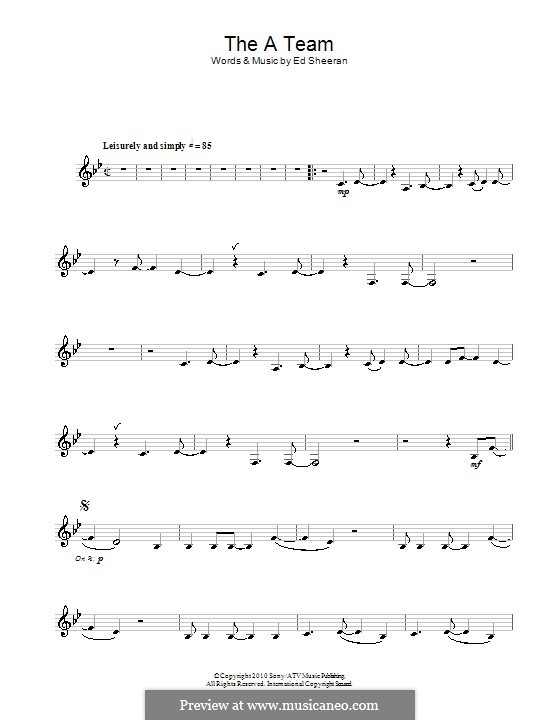 The a Team: para clarinete by Ed Sheeran