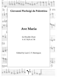 Ave Maria: partitura completa by Giovanni da Palestrina