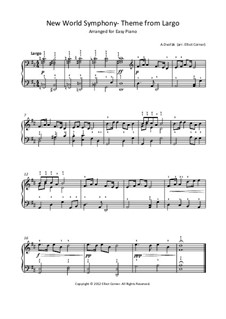 Movement II (Largo): versão facil para piano by Antonín Dvořák