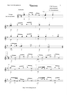 Chaconne: arranjos para guitarra by Georg Friedrich Händel