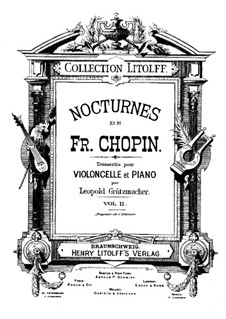 Nocturnes, Op.62: No.1, para violoncelo e piano by Frédéric Chopin