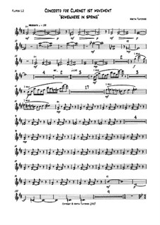 Concerto for Clarinet: Movement I 'Somewhere in Spring' – parts by Martin Twycross