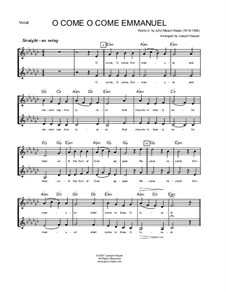 O Come O Come Emmanuel: Vocal, flute, jazz sax section by Unknown (works before 1850)