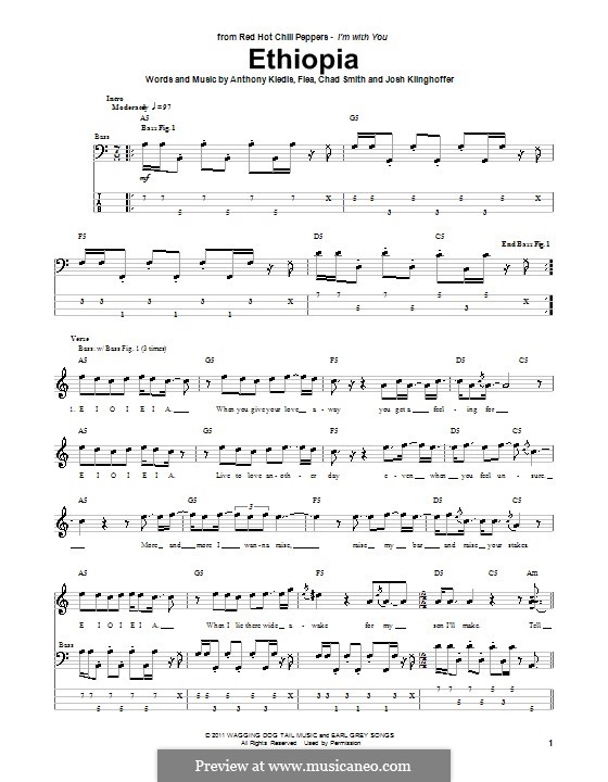 Ethiopia (Red Hot Chili Peppers): para baixo by Flea, Anthony Kiedis, Chad Smith, Josh Klinghoffer