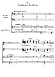 Two Dances for Harp and String Quintet, L.103: Versão para dois pianos de quatro mãos by Claude Debussy