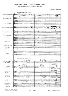 Rhapsody No.1 in G Flat Major, L.116: Partitura completa by Claude Debussy