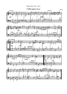 Two Pavanes in a: Two Pavanes in a by William Byrd