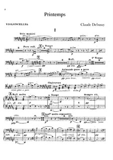 Printemps: Parte Violoncelo by Claude Debussy