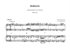 Badinerie: para piano de quadro mãos by Johann Sebastian Bach