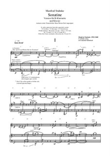 Sonatine (clarinet, piano): Sonatine (clarinet, piano) by Manfred Stahnke