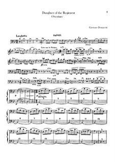 La fille du régiment (The Daughter of the Regiment): abertura - para contrabaixo by Gaetano Donizetti