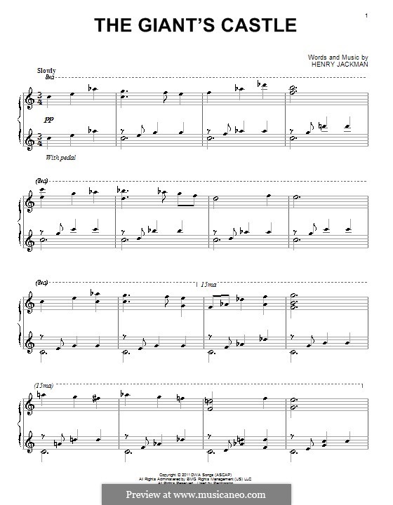 The Giant's Castle (from The Puss in Boots): Para Piano by Henry Jackman