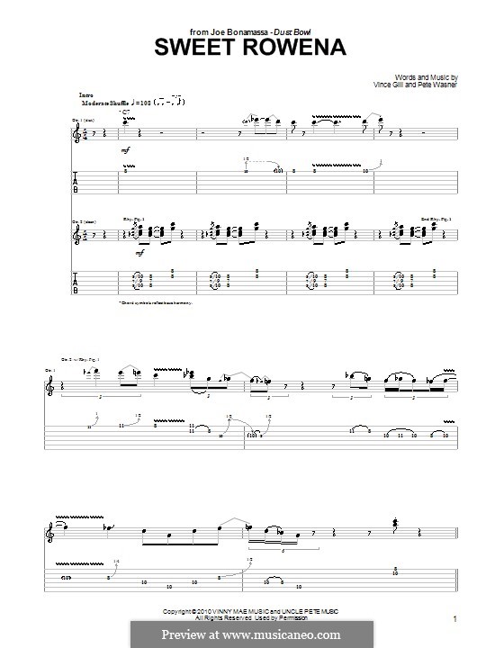 Sweet Rowena: Para Guitarra by Vince Gill, Pete Wasner