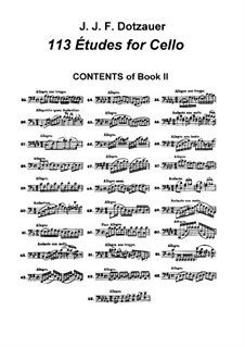 One Hundred and Thirteen Etudes for Cello: livro II by Friedrich Dotzauer