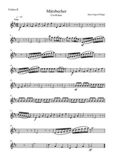 Märzbecher: Nr.1 Cro-Küsse – Violinstimme II by Hans-Jürgen Philipp