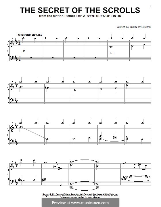 The Secret of the Scrolls: Para Piano by John Williams