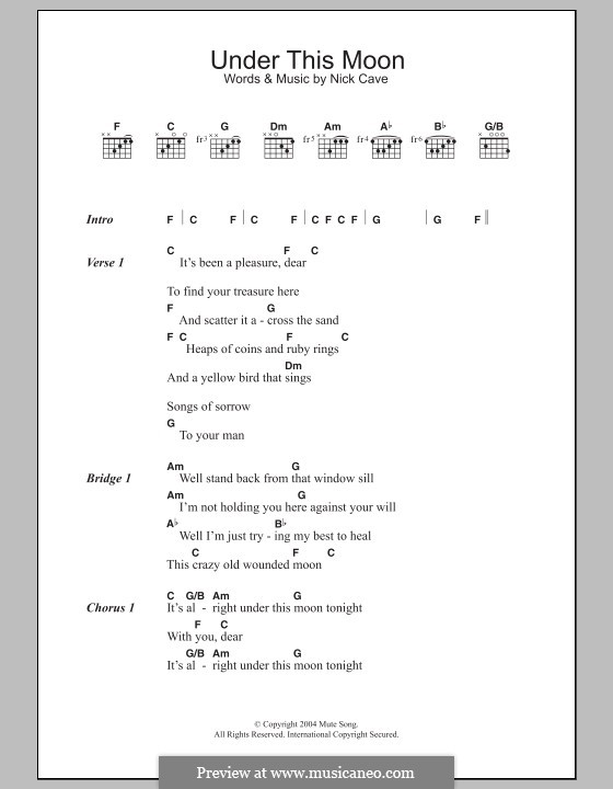 Under This Moon: Letras e Acordes by Nick Cave