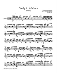 Etude in A Minor: estudo em A maior by Carlos Enrique