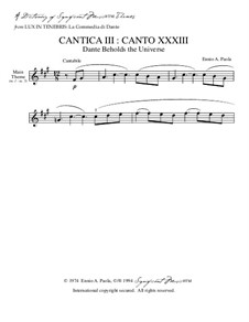 Lux In Tenebris: La Commedia di Dante: Cantica III: Canto XXXIII (Dante Beholds the Universe) – Dictionary of musical themes by Ennio Paola