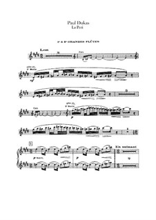 La Péri: Flutes and flute piccolo part by Paul Dukas