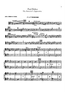 L'apprenti sorcier (The Sorcerer's Apprentice): parte trombones by Paul Dukas