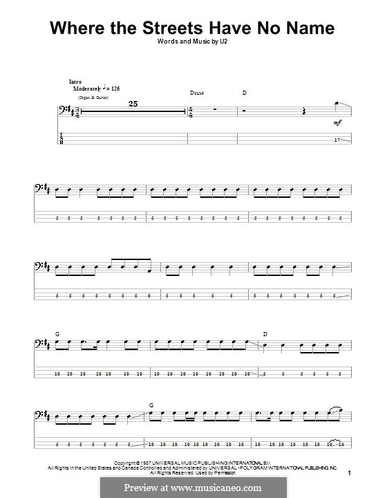 Where the Streets Have no Name: para baixo by U2