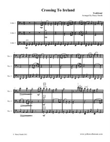 Crossing to Ireland. Traditional Celtic Tune: For cello trio (three cellos) by folklore