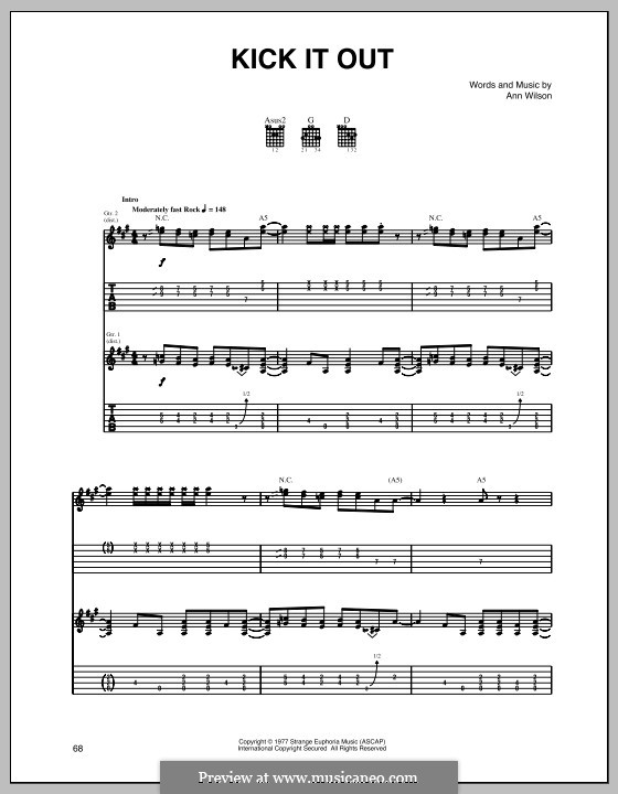 Kick it Out (Heart): Para Guitarra by Ann Wilson