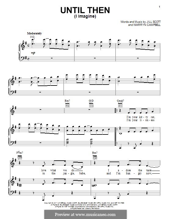 Until Then (I Imagine): para vocais,piano ou guitarra by Jill Scott, Warryn Campbell
