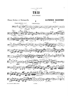 Piano Trio in E Minor, Op.11: parte violoncelo by Victor Alphonse Duvernoy