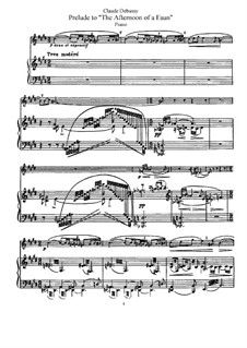 Prélude à l'après-midi d'un faune (Prelude to the Afternoon of a Faun), L.86: Arranjo para flauta e piano by Claude Debussy