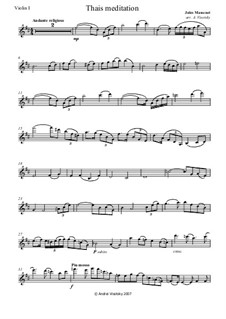 Meditation: para quartetos de cordas by Jules Massenet