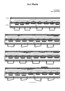 Two instruments version (with piano): para violino by Franz Schubert