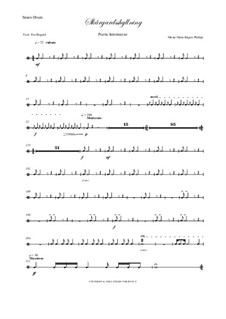 Skargardsshyllning: Snare drum and tam-tam parts by Hans-Jürgen Philipp