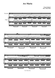 Two instruments version (with organ): Para gravador e órgão by Franz Schubert