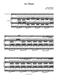 Two instruments version (with organ): Para trompete em B e órgão by Franz Schubert