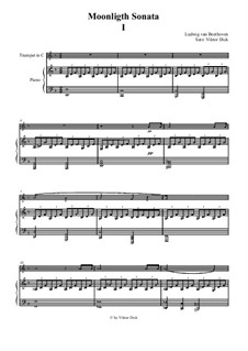 Movement I: para trompeta em C e piano by Ludwig van Beethoven