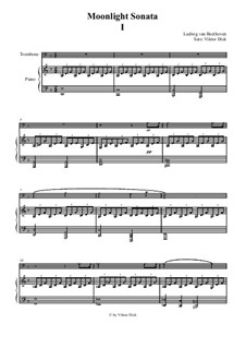 Movement I: para trombone e piano by Ludwig van Beethoven