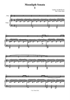 Movement I: para oboe e piano by Ludwig van Beethoven