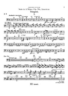 American Suite for Orchestra, B.190 Op.98b: Parte percussão by Antonín Dvořák
