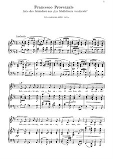 La Stellidaura vendicata. Deh, rendetemi: Piano-vocal score (B minor) by Francesco Provenzale