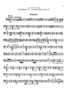 Symphony No.3 in E Flat Major, B.34 Op.10: Parte percussão by Antonín Dvořák
