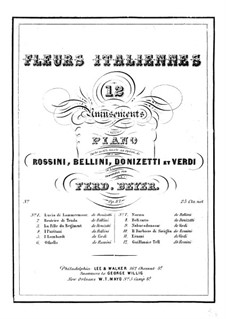 Fleurs Italiennes, Op.87: No.1 Lucia di Lammermoor de Donizetti by Ferdinand Beyer
