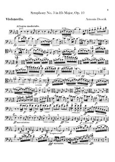 Symphony No.3 in E Flat Major, B.34 Op.10: Parte Violoncelo by Antonín Dvořák