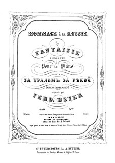 Twelve Elegant Fantasias on Russian Themes by Various Composers, Op.100: No.7 Chant Bohémien by Ferdinand Beyer