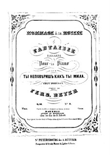 Twelve Elegant Fantasias on Russian Themes by Various Composers, Op.100: No.9 Chant Bohémien by Ferdinand Beyer