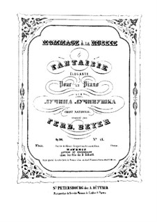 Twelve Elegant Fantasias on Russian Themes by Various Composers, Op.100: No.11 Chant National by Ferdinand Beyer