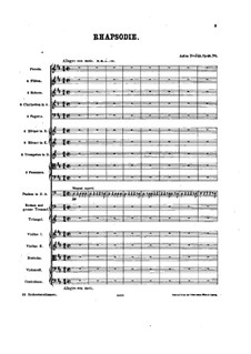 Rhapsody No.1 in D Major: partitura completa by Antonín Dvořák