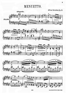 Minuet, Op.31: minueto by Alfred Grünfeld